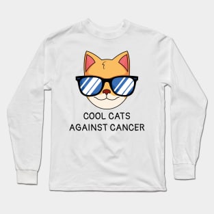 cool cats against cancer Long Sleeve T-Shirt